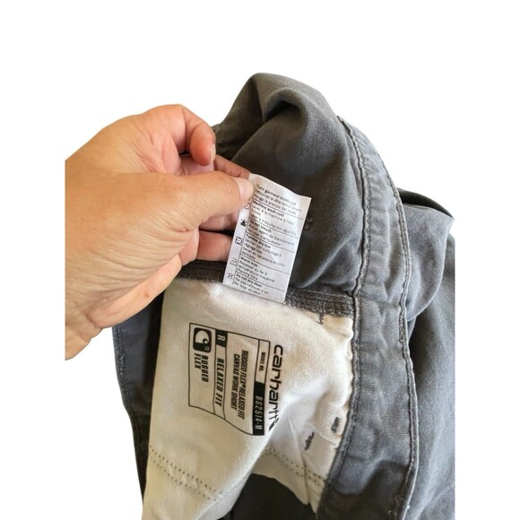 Carhartt Rugged Flex Relaxed Fit Canvas Work Shorts Men Size 48 Gray - Picture 7 of 9